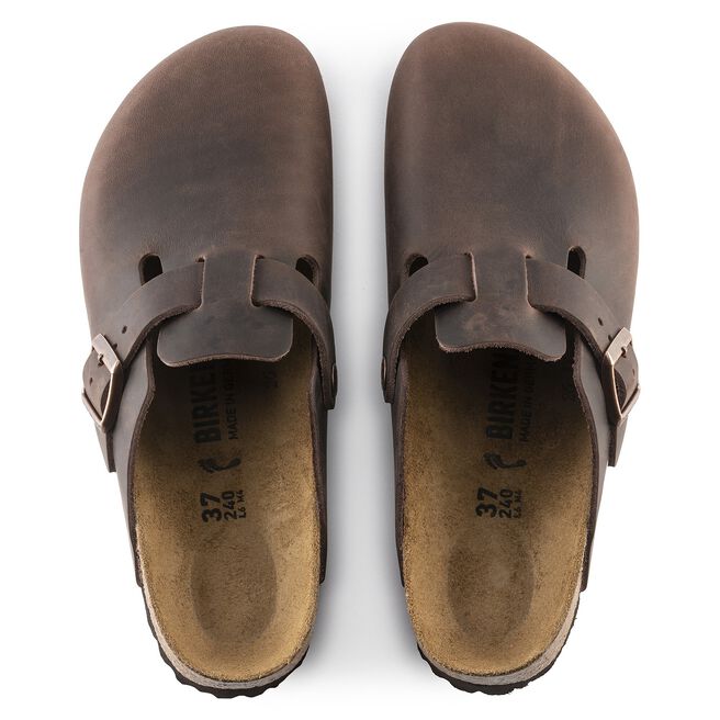 Birkenstock Boston clogs in Habana oiled leather with cork footbed