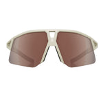 KOO HYPE cycling sunglasses in almond white matte frame with brown gradient lenses