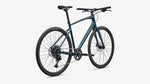 Specialized Sirrus X 3.0 hybrid bike in teal metallic finish with disc brakes