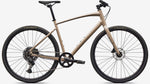 Specialized Sirrus X 3.0 hybrid bike in sandstone metallic finish with disc brakes