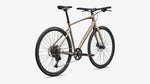 Specialized Sirrus X 3.0 hybrid bike in sandstone metallic finish with disc brakes