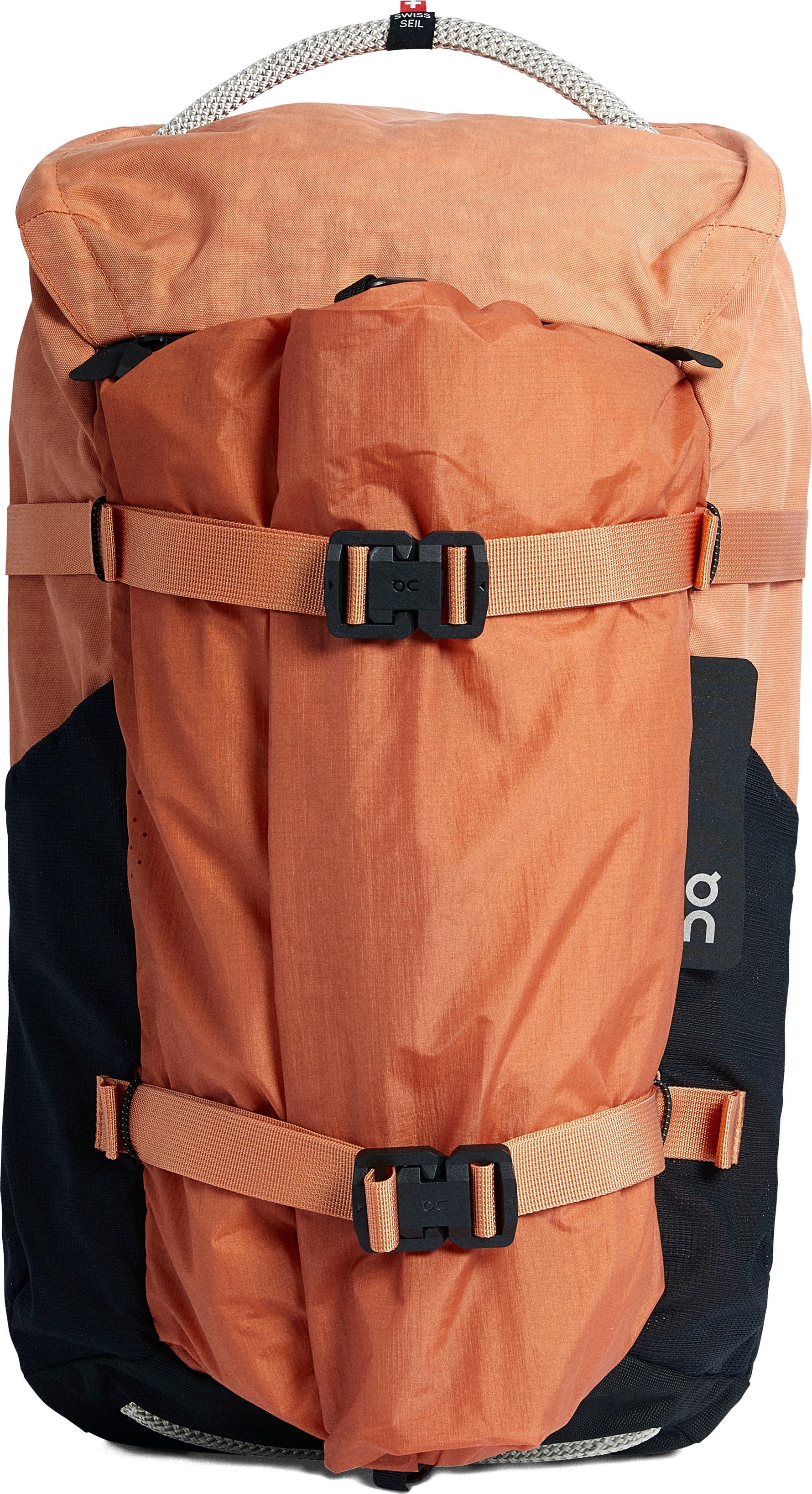 On Speed Pack 24L Elite backpack in Desert Glow orange with navy accents