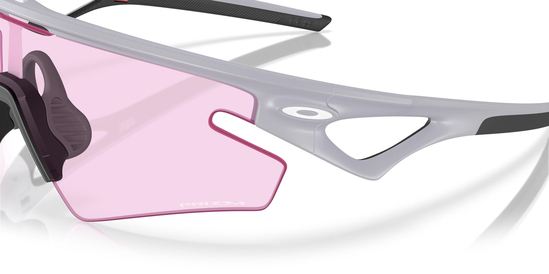 Oakley sunglasses with matte fog frame and pink Prizm Low Light lens