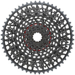 SRAM XS-1295 T-Type Eagle 12-speed cassette 10-52t in dark gray with red accents, front view