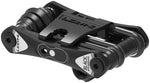 Lezyne RAP II 6 Multi Tool black folded compact angled view showing tool pivots and end caps