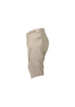 POC Infinite All Mountain cycling shorts in moonstone grey, side profile view