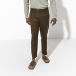 Birkenstock Boston clogs in tobacco brown oiled leather on model's feet