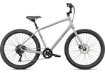 Specialized Roll 3.0 hybrid bike in gloss dove grey with blue accents