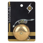 Origin8 Pro Pulsion Series brass bicycle bell with chrome striker lever on retail packaging