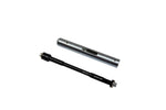 Saris trainer thru axle adapter with silver sleeve and black threaded rod
