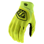 Troy Lee Designs Air glove in fluorescent yellow with black TLD logo and knuckle protection