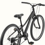Retrospec Dart 24-inch matte black kids bike with 7-speed gearing and knobby tires