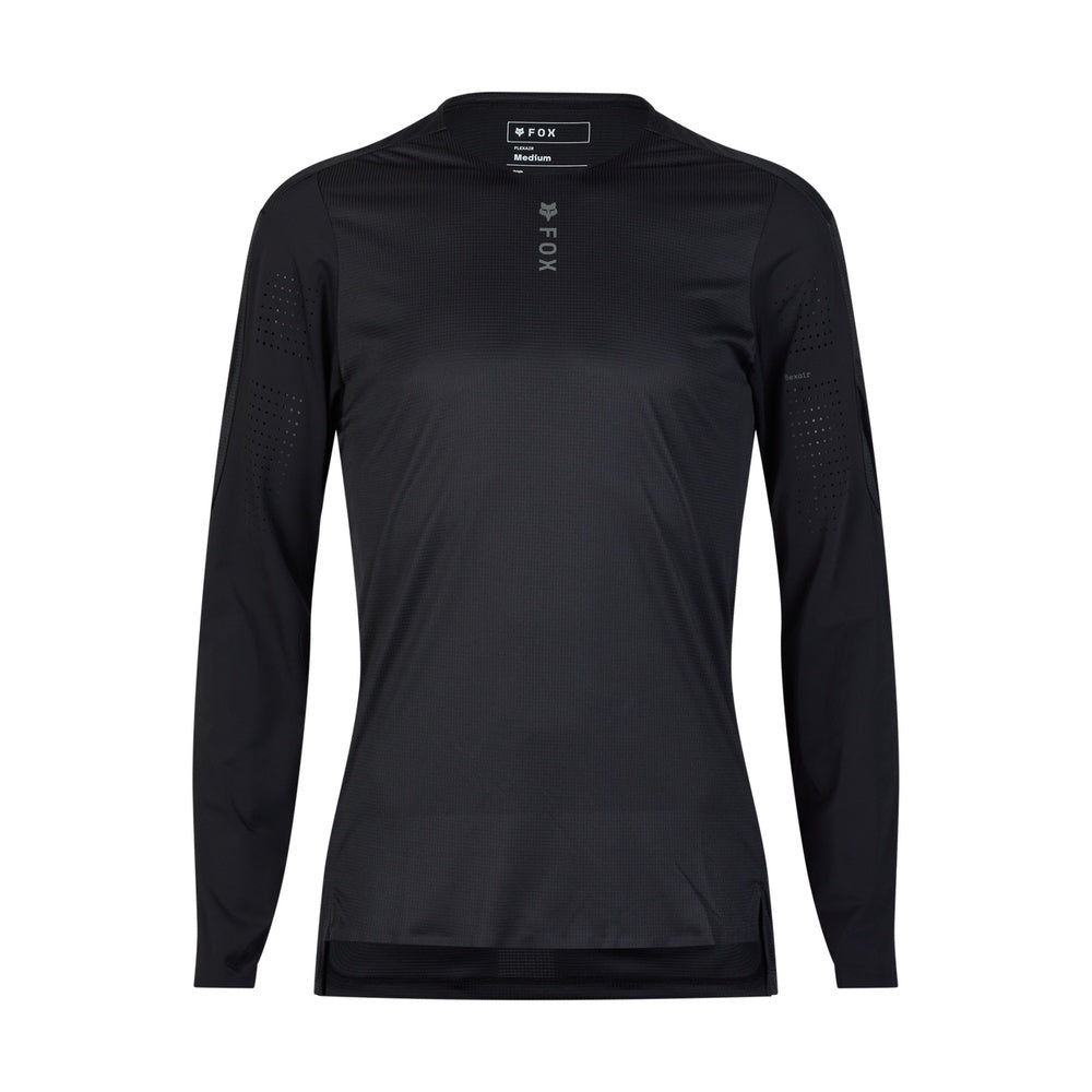 Fox Racing Flexair Pro long sleeve mountain bike jersey in solid black, medium size