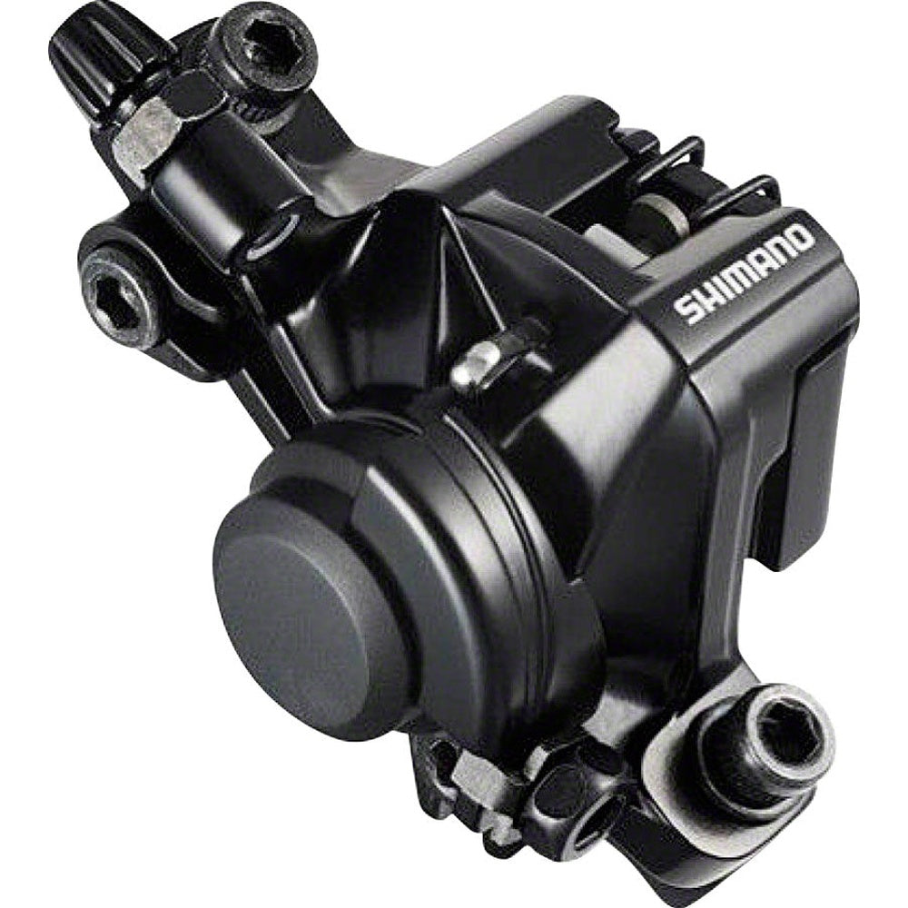 Shimano BR-M375 mechanical disc brake caliper in matte black finish