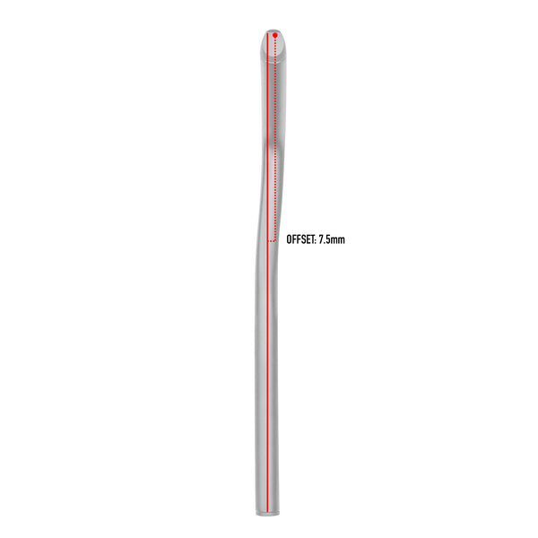 Profile Designs aerodynamic handlebar extension with offset measurement marking