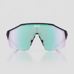 KOO Alibi cycling sunglasses with black matte frame and iridescent mirrored lenses