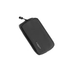 Black Almsthre Ride Wallet with zippered closure on white background