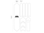 All Mountain Style AMS Frame Guard XL Clear protective film templates with measurements