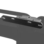 Black Kuat license plate mount with adjustment slots on clean background