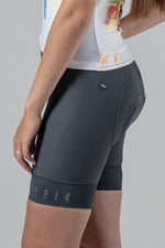 Gobik Absolute 5.0 women's bib shorts in slate gray with professional studio photography