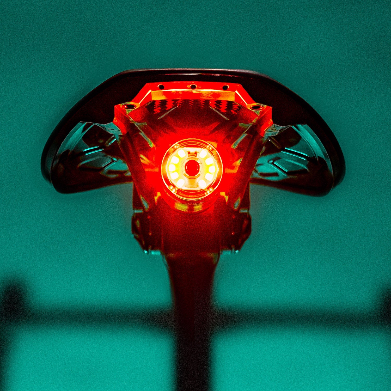 Lezyne Saddle Ai Alert 250 rear bike light with illuminated red LED