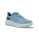 Hoka Arahi 7 men's running shoe in shadow blue colorway with green outsole