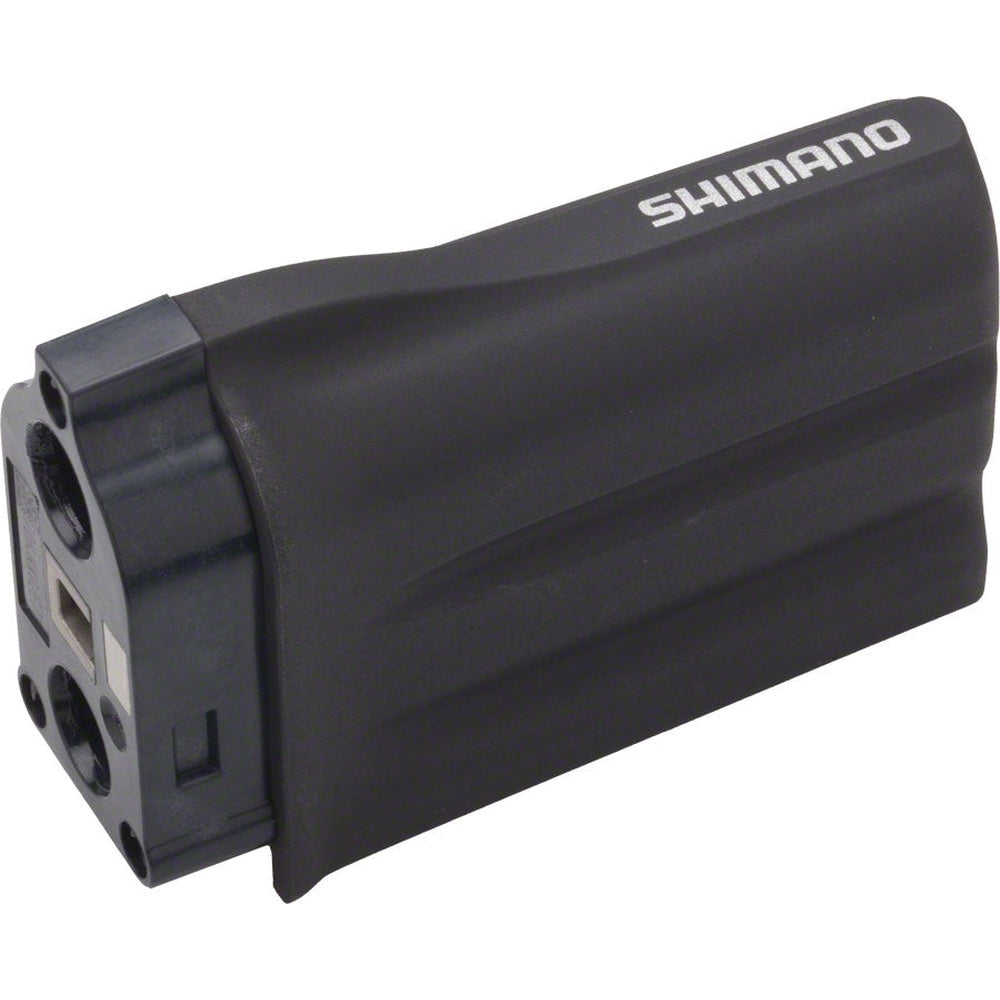 Shimano Di2 external battery pack in black with white branding