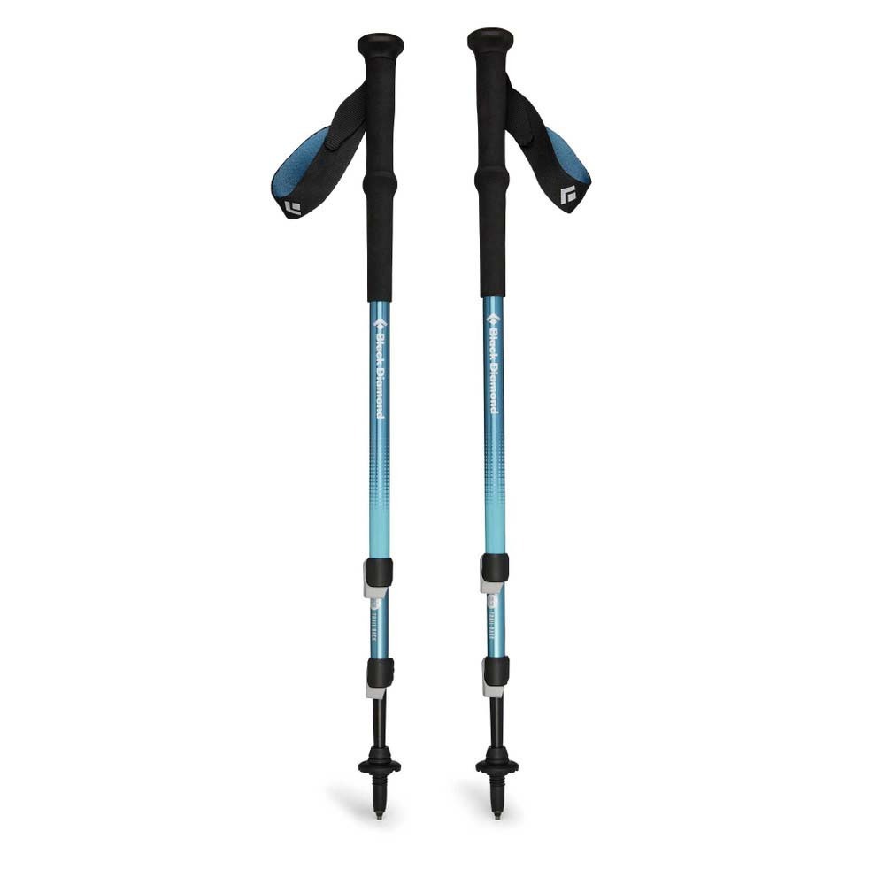 Black Diamond Trail Back Trekking Poles pair in Creek Blue with black foam grips