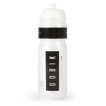 Gobik Shiva clear water bottle with black logo on clean white background