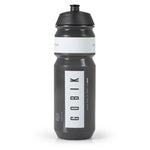 Gobik Shiva water bottle in shadow gray with white logo panels and black cap