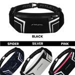 Fitletic Blitz Sports Belt shown in Black, Spider, Silver, and Pink colorways