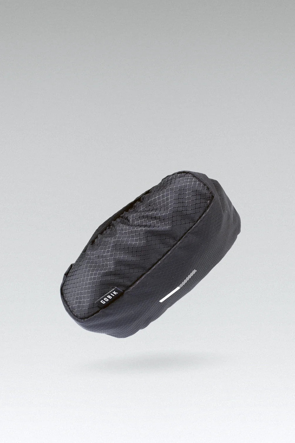 Gobik black saddle bag with mesh interior and zippered opening
