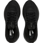 Brooks Adrenaline GTS 25 men's running shoes top-down view showing insole and knit upper in black