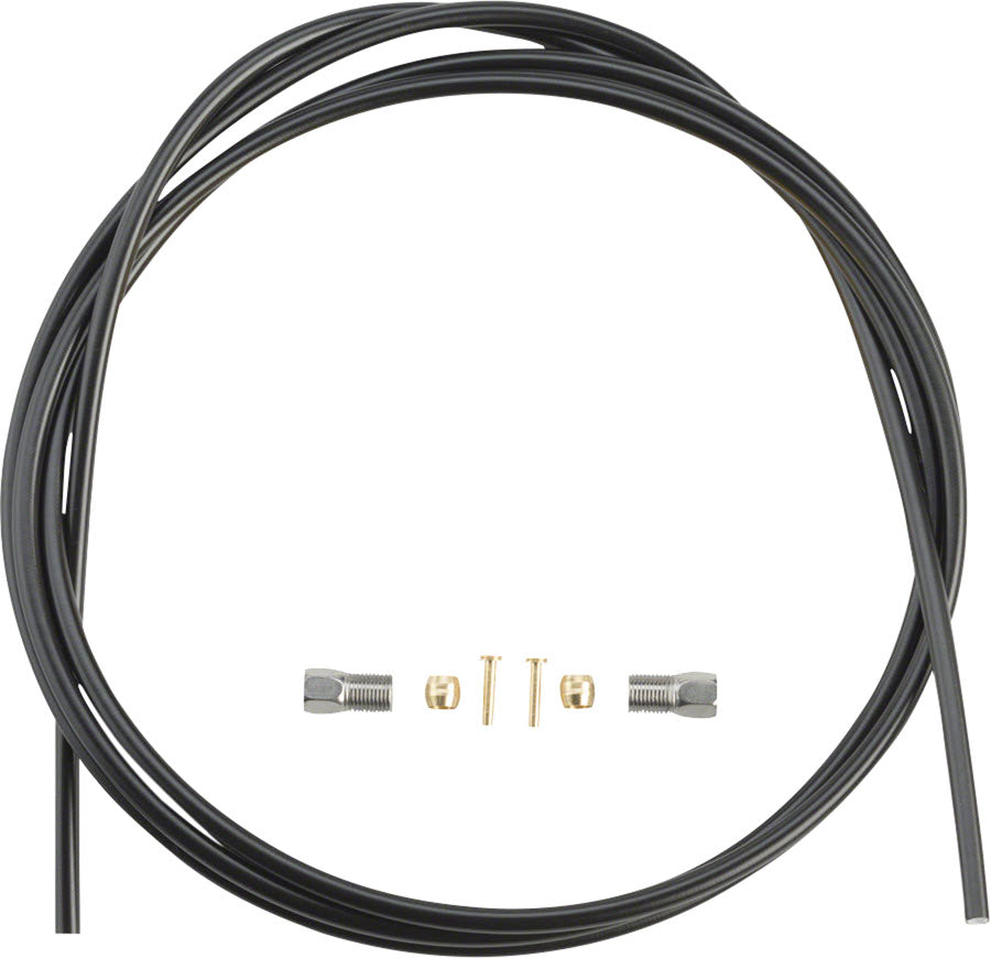Shimano SM-BH59-SS black disc brake hose with fittings and hardware components