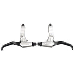 Pair of AVID FR-5 brake levers with silver aluminum body and black rubber grips