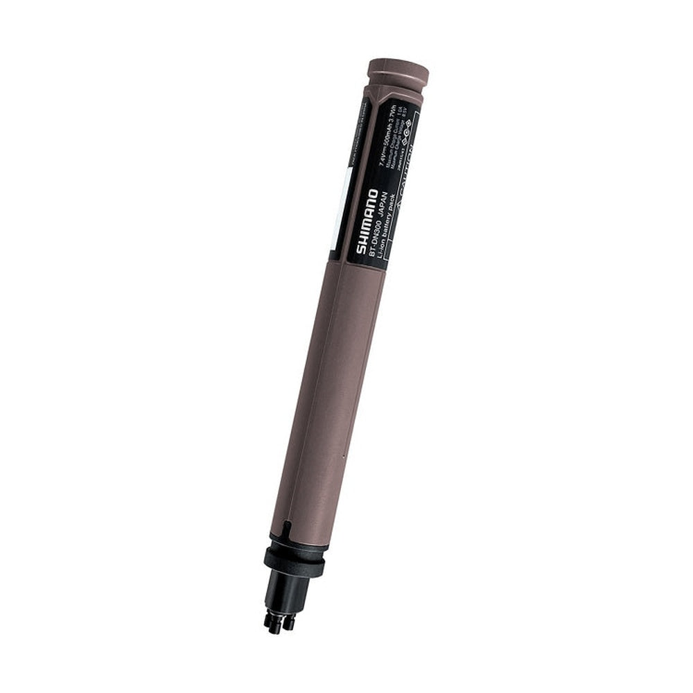 Shimano BT-DN300 Di2 battery in brown bronze color on white background
