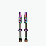 Muc-Off Big Bore Lite Tubeless Presta Valves with rainbow anodized finish