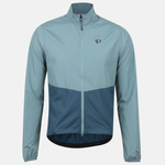 Pearl Izumi Quest Barrier Men's Jacket in Lapis colorway with light blue upper and navy lower sections
