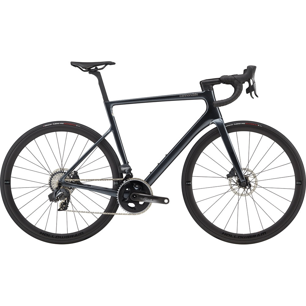 Cannondale SuperSix EVO Carbon Disc road bike in black finish with aerodynamic frame