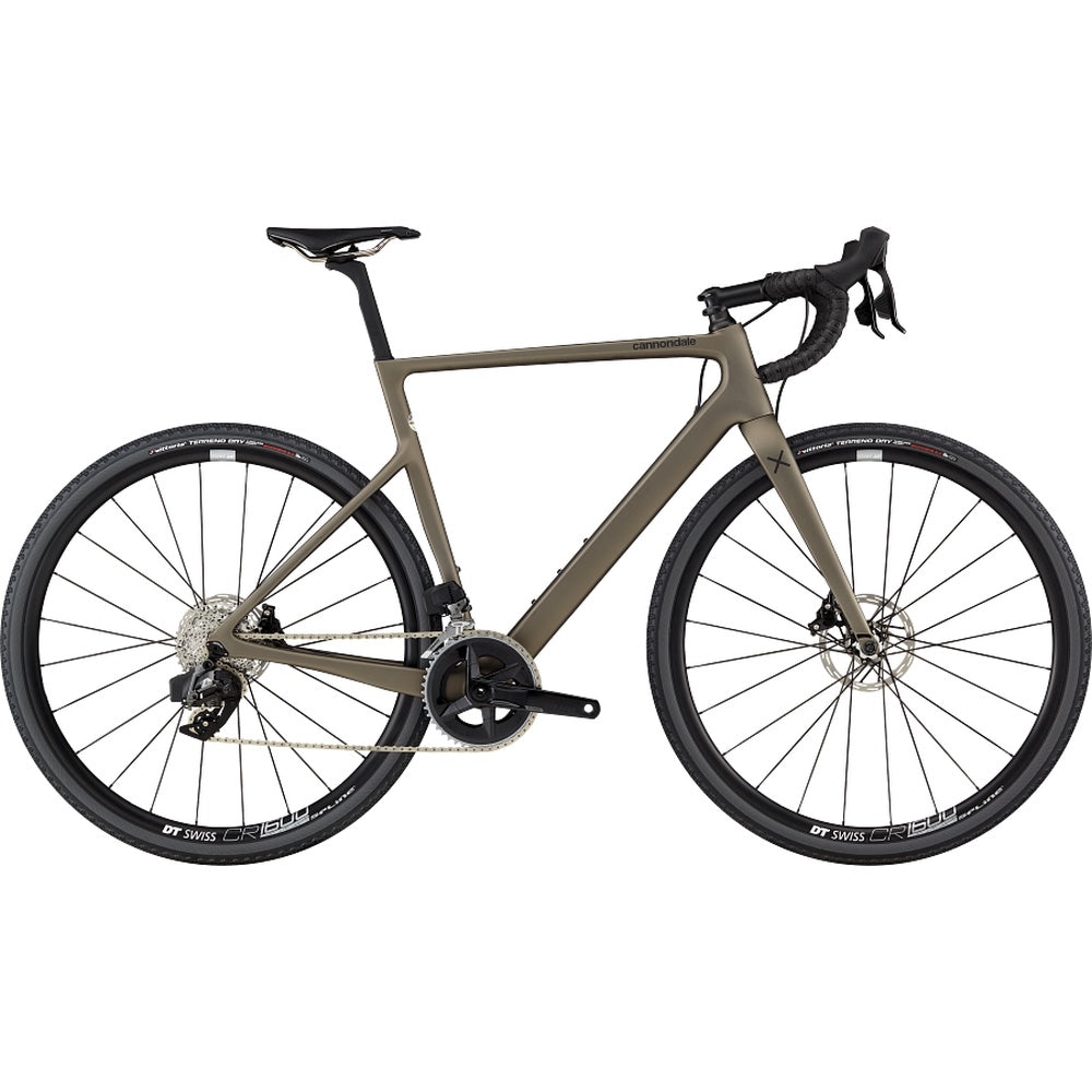 Cannondale SuperSix EVO SE road bike in Meteor Gray with drop handlebars