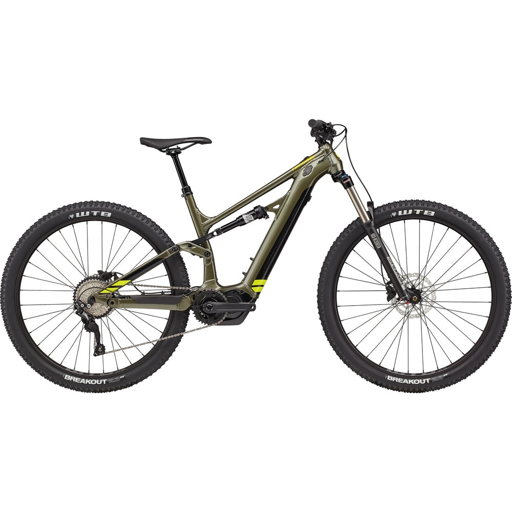 Cannondale Moterra Neo 5 electric mountain bike in mantis green with yellow highlights