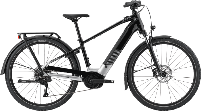 Cannondale Tesoro Neo X 3 electric bike in black with front suspension