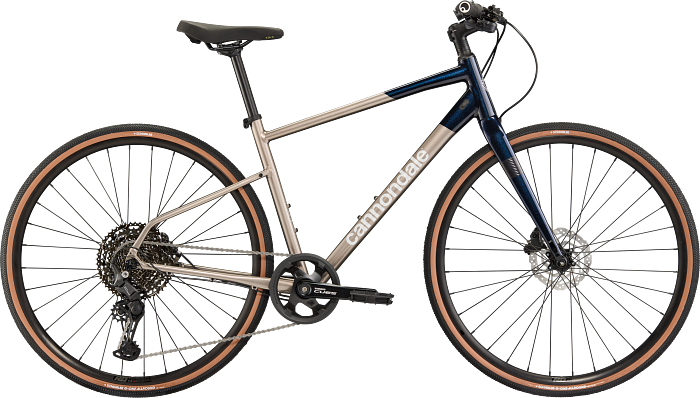 Cannondale Quick 1 hybrid bike in meteor gray with disc brakes