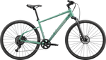 Cannondale Quick CX 3 hybrid bike in mint green with disc brakes