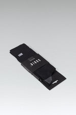 Gobik Iro 2.0 black cycling socks with white logo in packaging