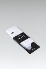 Gobik Iro 2.0 white socks with black logo in professional packaging