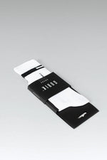 Gobik Superb Extra Long Unisex socks in Horizon colorway with white base and black stripes