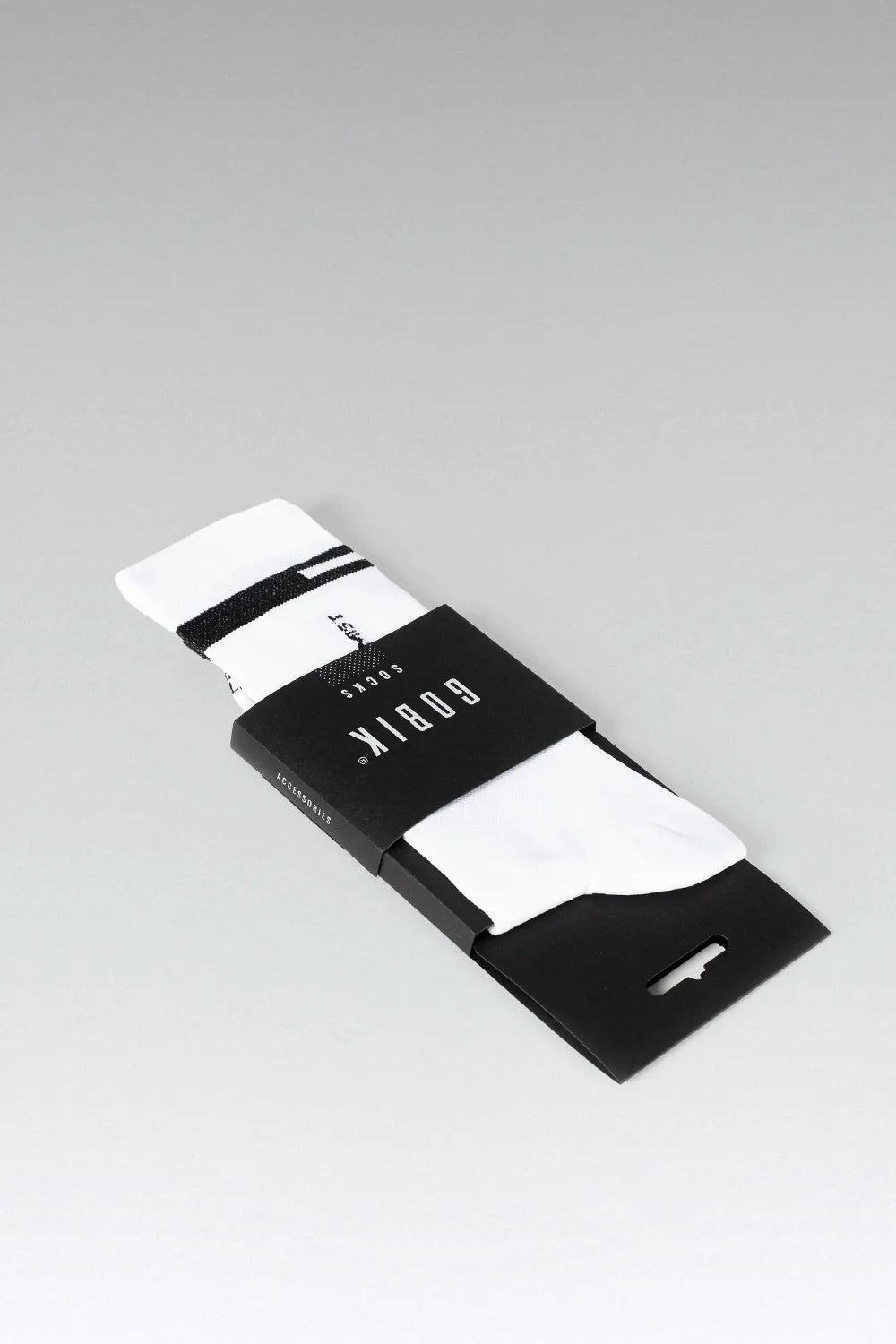 Gobik Superb Extra Long Unisex socks in Horizon colorway with white base and black stripes