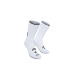 White Gobik Vortex 2.0 cycling socks with textured upper and branded foot section
