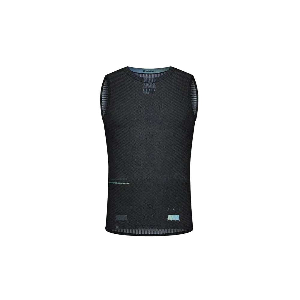 Gobik black mesh base layer sleeveless cycling undershirt with textured fabric